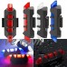 Quaanti 2018 New Bicycle Light Rechargeable 5 LED USB Rechargeable Bike Bicycle Tail 4 Model Warning Light Rear Safety (Red) - B07FHLZP6S
